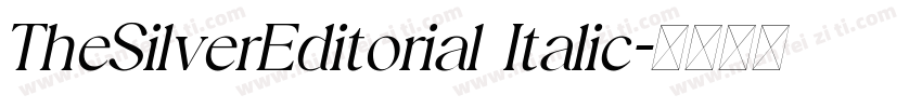TheSilverEditorial Italic字体转换